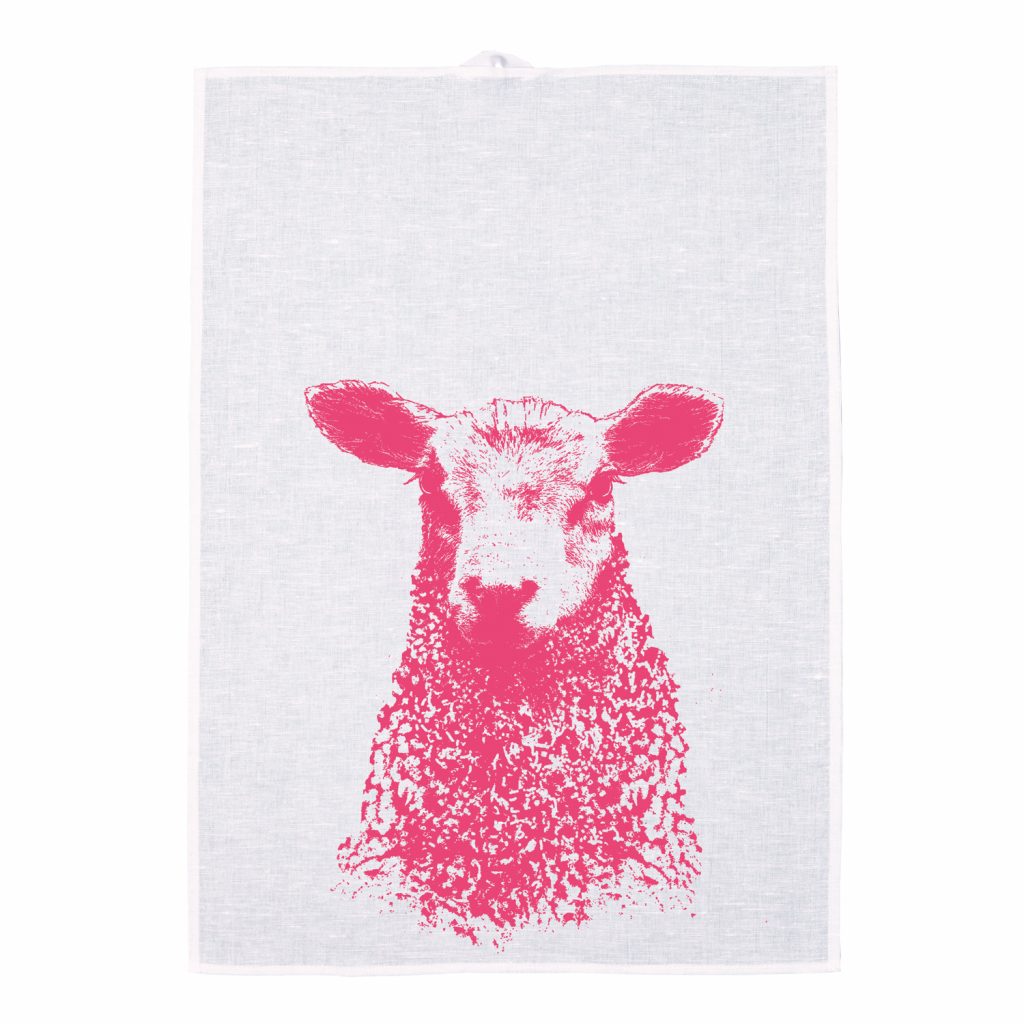 Geschirrtuch aus Halbleinen - Schaf