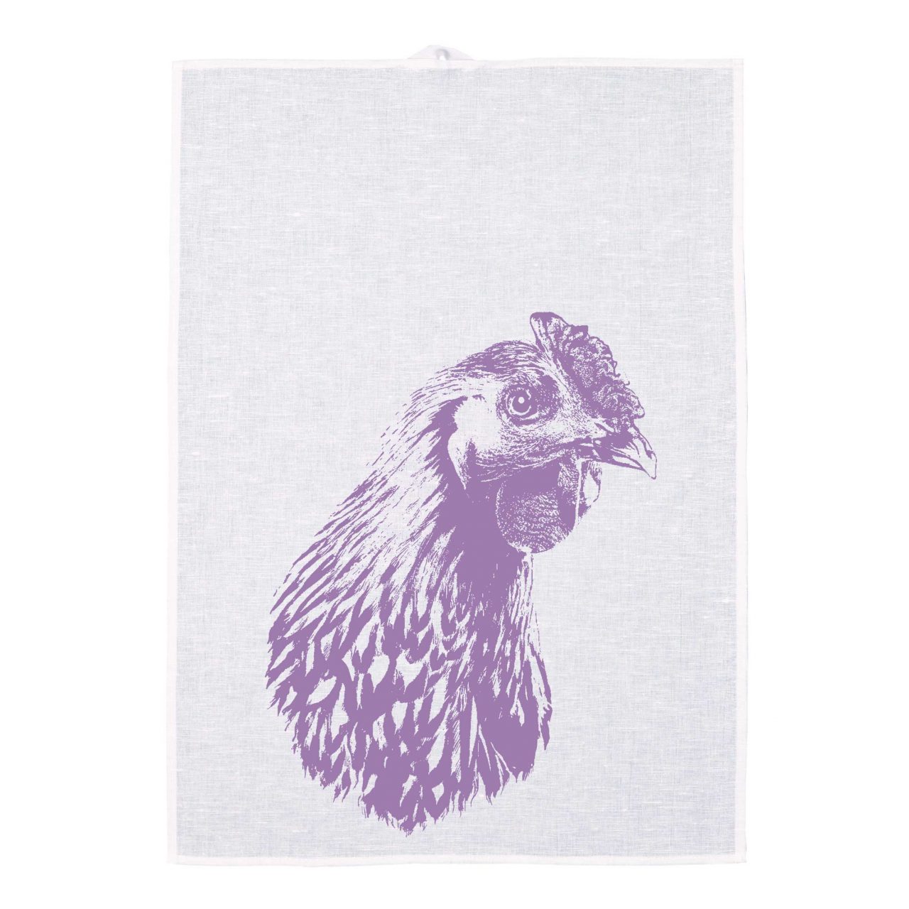 Geschirrtuch aus Halbleinen - Huhn